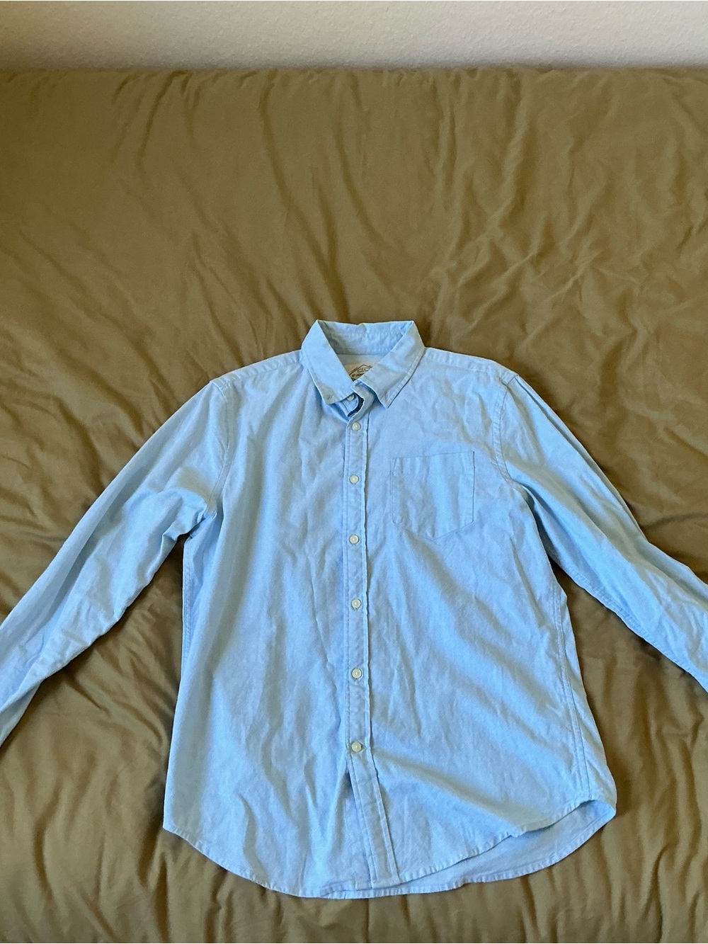 St. John's Bay Light Blue Long-Sleeve Button-Down Shirt